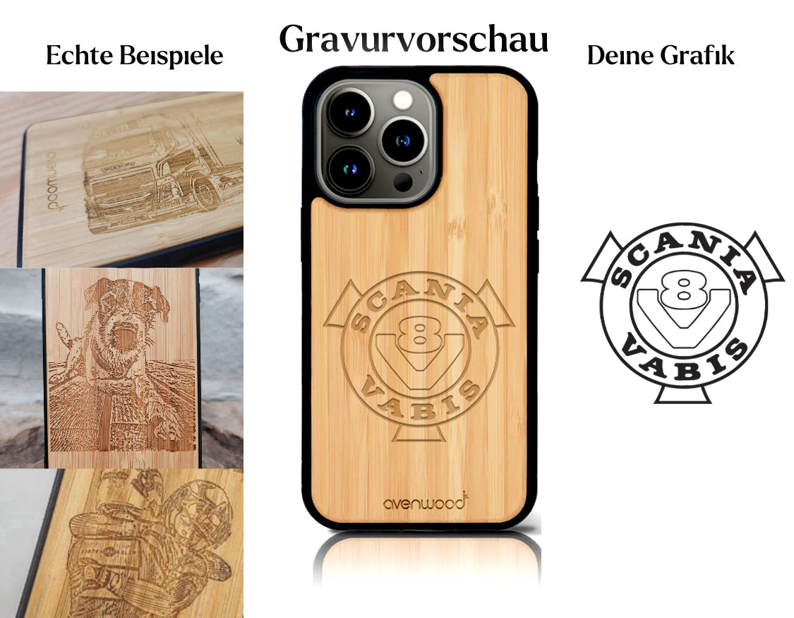 INDIVIDUELL iPhone 13 Pro Max Bambus-Kunststoff